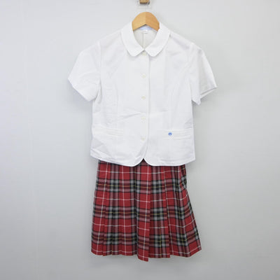 【中古】熊本県 熊本マリスト学園中学校 女子制服 3点（シャツ・スカート）sf025252