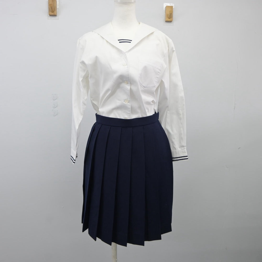 【中古】岡山県 就実高等学校 女子制服 3点（ブレザー・シャツ・スカート）sf025253