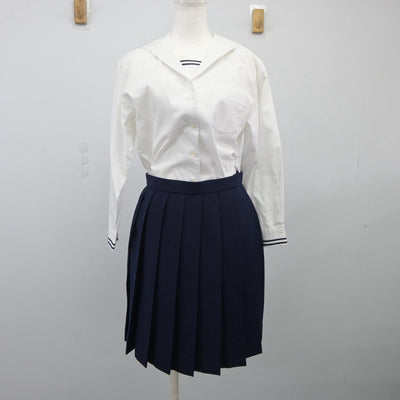 【中古】岡山県 就実高等学校 女子制服 3点（ブレザー・シャツ・スカート）sf025253