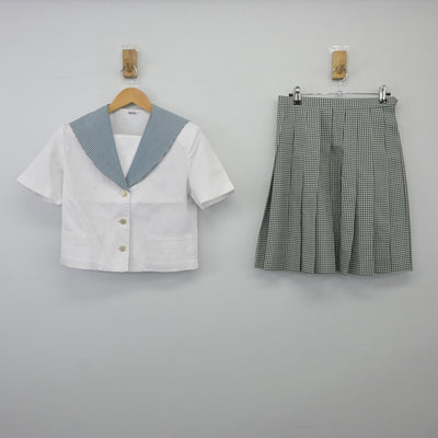 【中古】岡山県 就実高等学校 女子制服 2点（セーラー服・スカート）sf025256