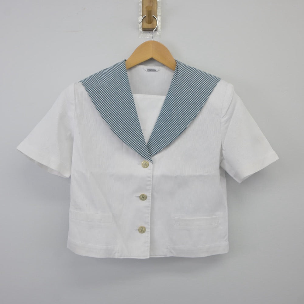 【中古】岡山県 就実高等学校 女子制服 2点（セーラー服・スカート）sf025256