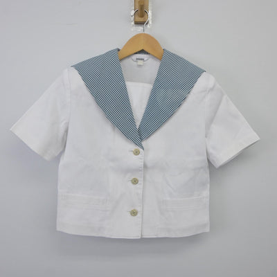 【中古】岡山県 就実高等学校 女子制服 2点（セーラー服・スカート）sf025257