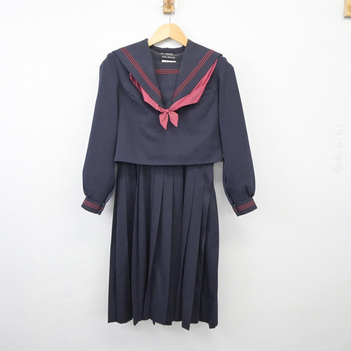 中古制服】福岡県 久留米市立宮ノ陣中学校 女子制服 2点（セーラー服
