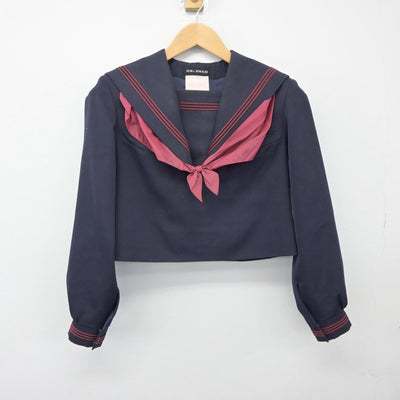 【中古】福岡県 久留米市立宮ノ陣中学校 女子制服 2点（セーラー服・ジャンパースカート）sf025273