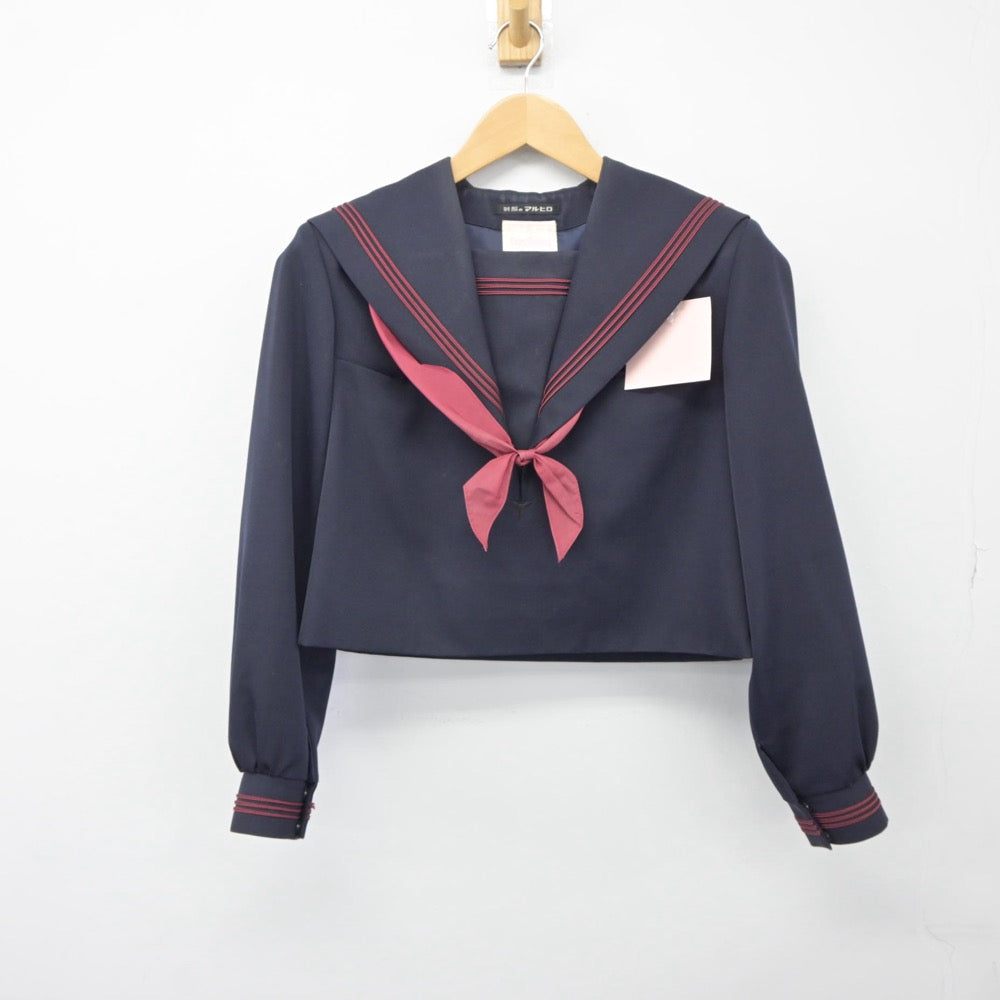 【中古】福岡県 久留米市立宮ノ陣中学校 女子制服 2点（セーラー服・ジャンパースカート）sf025274