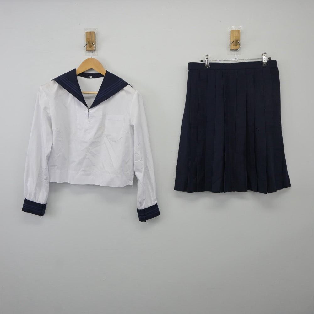 【中古】東京都 東京学芸大附属高等学校 女子制服 2点（セーラー服・スカート）sf025277