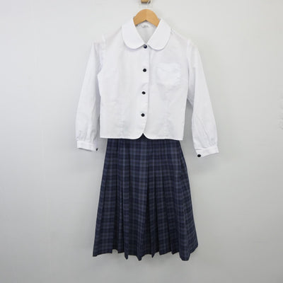 【中古】福井県 福井市明道中学校 女子制服 2点（シャツ・スカート）sf025279