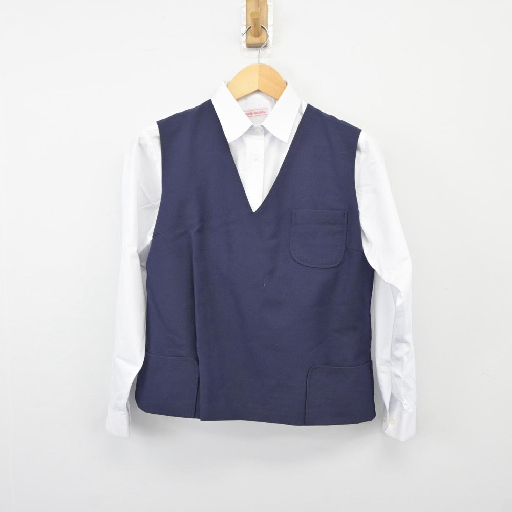 【中古】愛媛県 松山市立内宮中学校 女子制服 2点（ベスト・シャツ）sf025286