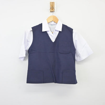 【中古】愛媛県 松山市立内宮中学校 女子制服 2点（シャツ・ベスト）sf025287