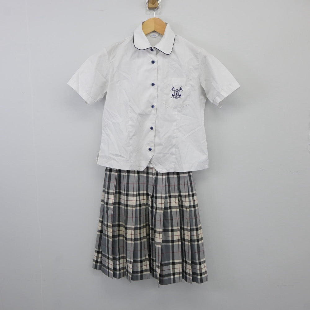 【中古】神奈川県 富士見丘学園高等学校 女子制服 4点（シャツ・スカート）sf025292