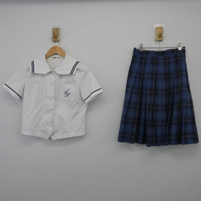 【中古】埼玉県 栄東中学校 女子制服 2点（セーラー服・スカート）sf025316