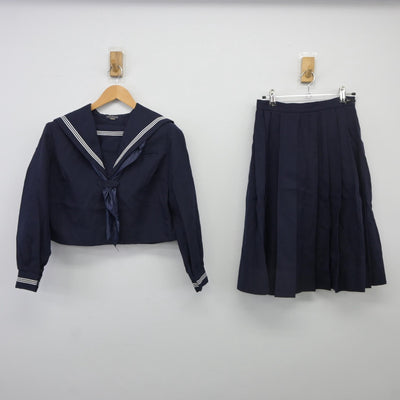 【中古】大阪府 金蘭会高等学校 女子制服 3点（セーラー服・スカート）sf025322