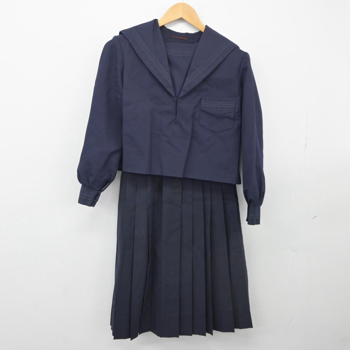 【中古】大阪府 金蘭会高等学校 女子制服 3点（セーラー服・スカート）sf025324