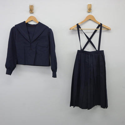 【中古】大阪府 金蘭会高等学校 女子制服 3点（セーラー服・スカート）sf025324