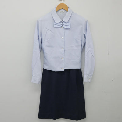 【中古】 事務服 女子制服 3点（シャツ・スカート）sf025337