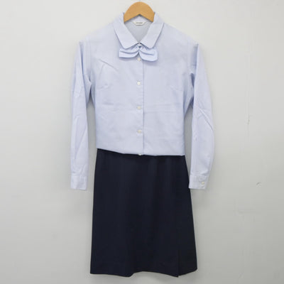 【中古】 事務服 女子制服 3点（シャツ・スカート）sf025338