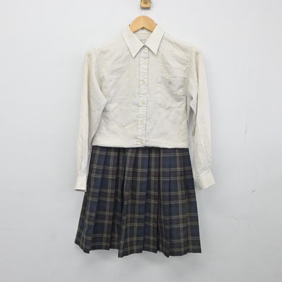 【中古】千葉県 佐倉東高等学校 女子制服 2点（シャツ・スカート）sf025341