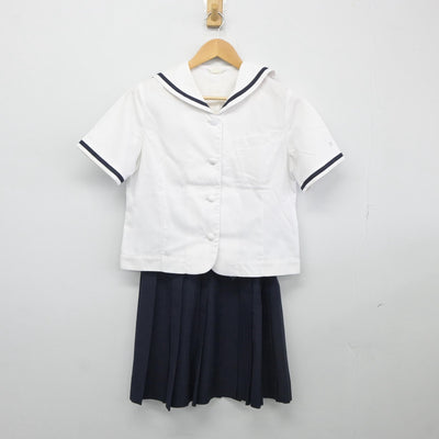 【中古】東京都 東京家政大学付属女子高等学校 女子制服 2点（セーラー服・スカート）sf025345