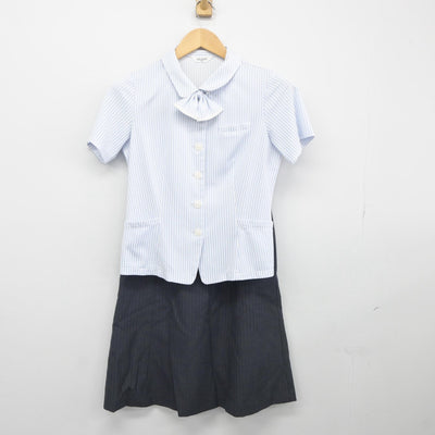 【中古】 女性事務服 女子制服 3点（ベスト・シャツ・スカート）sf025347