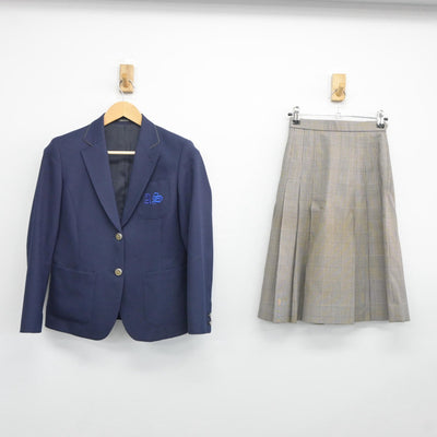 【中古】福島県 安積第二中学校 女子制服 2点（ブレザー・スカート）sf025383