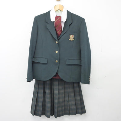 【中古】福島県 尚志高等学校 女子制服 6点（ブレザー・シャツ・ニット・スカート）sf025392