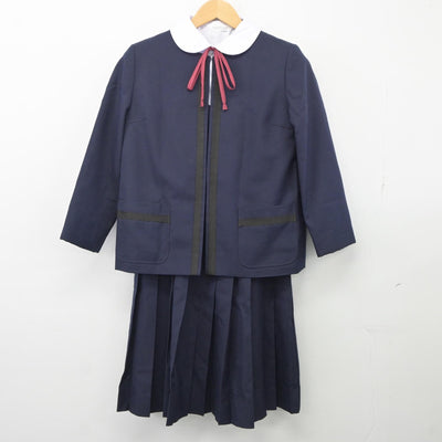 【中古】東京都 小岩第三中学校 女子制服 5点（ブレザー・シャツ・ニット・ジャンパースカート）sf025400