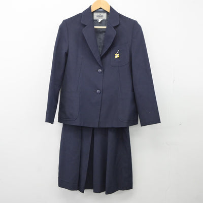 【中古】神奈川県 久里浜中学校 女子制服 3点（ブレザー・スカート）sf025402