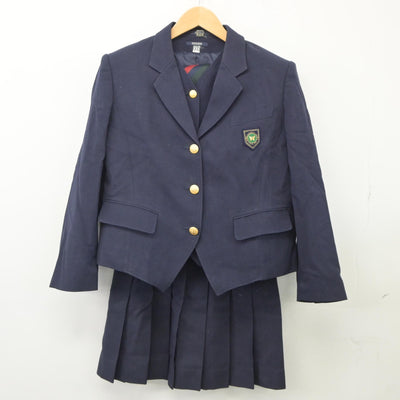 【中古】埼玉県 川越南高等学校 女子制服 4点（ブレザー・ベスト・スカート）sf025404