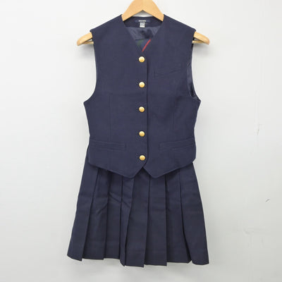 【中古】埼玉県 川越南高等学校 女子制服 4点（ブレザー・ベスト・スカート）sf025404