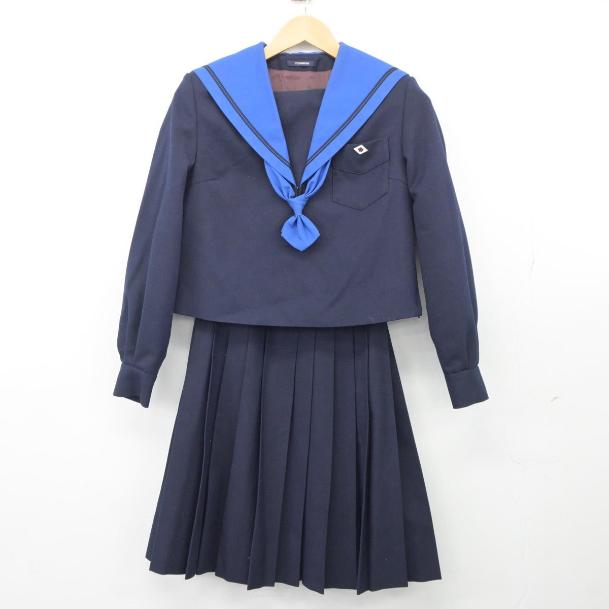 【中古】大阪府 夕陽丘高等学校 女子制服 4点（セーラー服・スカート）sf025424