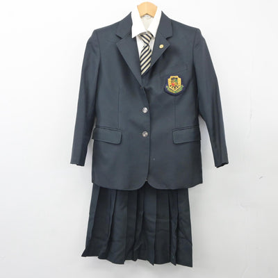 【中古】茨城県 つくば秀英高等学校 女子制服 5点（ブレザー・シャツ・スカート）sf025427