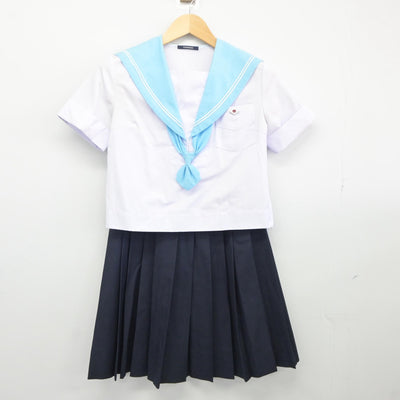 【中古】大阪府 夕陽丘高等学校 女子制服 4点（セーラー服・スカート）sf025430