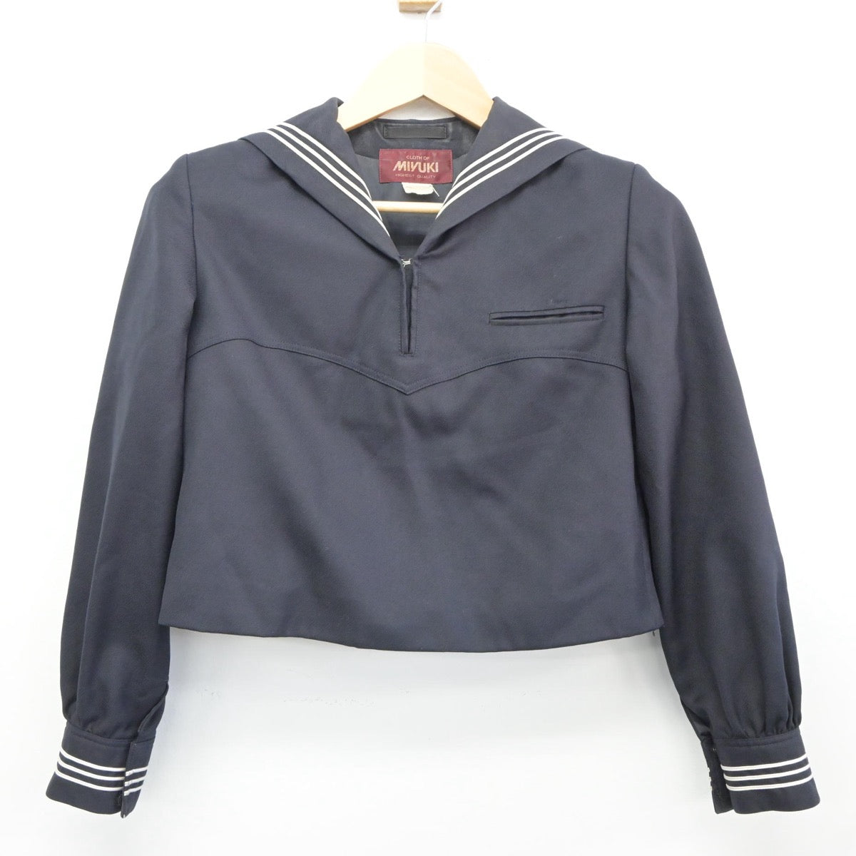 【中古】東京都 豊島岡女子学園高等学校 女子制服 4点（セーラー服・ニット・スカート）sf025437