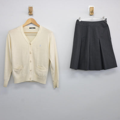 【中古】東京都 大成高等学校 女子制服 2点（ニット・スカート）sf025453