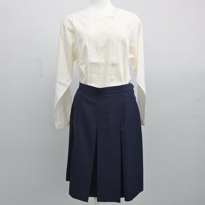 【中古】和歌山県 開智高等学校 女子制服 3点（セーラー服・シャツ・スカート）sf025456