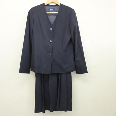 【中古】茨城県 美浦中学校 女子制服 2点（ブレザー・ジャンパースカート）sf025457