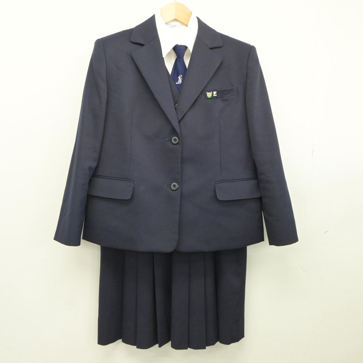 【中古】静岡県 静岡農業高等学校 女子制服 6点（ブレザー・ベスト・シャツ・スカート）sf025469