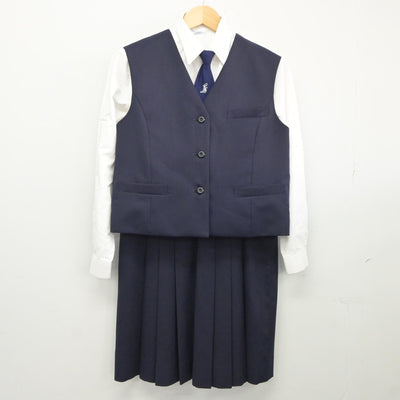 【中古】静岡県 静岡農業高等学校 女子制服 6点（ブレザー・ベスト・シャツ・スカート）sf025469