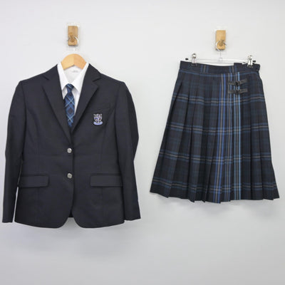 【中古】青森県 明の星高等学校 女子制服 4点（ブレザー・シャツ・スカート）sf025485