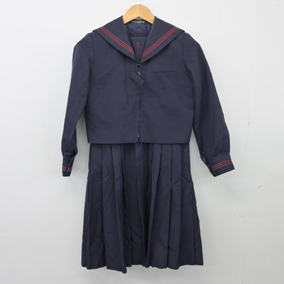 【中古】東京都 墨田区立両国中学校 女子制服 2点（セーラー服・ジャンパースカート）sf025492