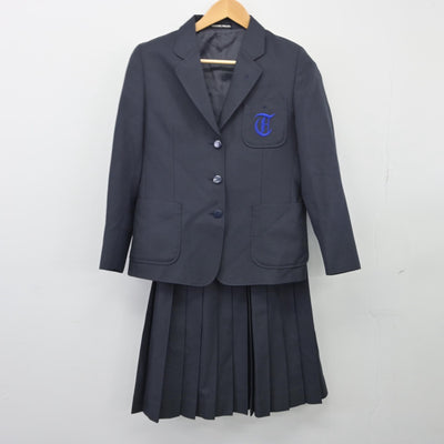 【中古】東京都 つくし野中学校 女子制服 2点（ブレザー・スカート）sf025502