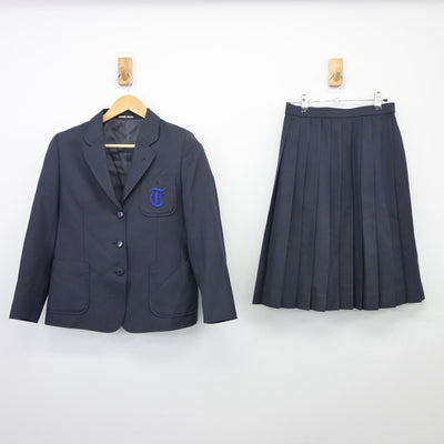 【中古】東京都 つくし野中学校 女子制服 2点（ブレザー・スカート）sf025502