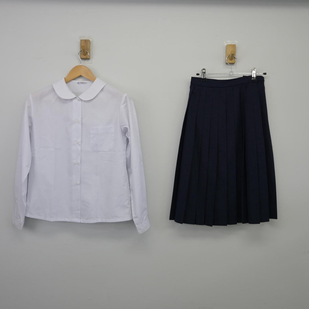 中古制服】北海道 小樽市西陵中学校 女子制服 3点（ブレザー・シャツ