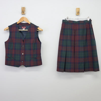 【中古】宮城県 東華中学校 女子制服 4点（ブレザー・ベスト・スカート）sf025507