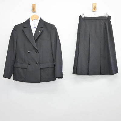 【中古】群馬県 伊勢崎商業高等学校 女子制服 4点（ブレザー・シャツ・スカート）sf025527