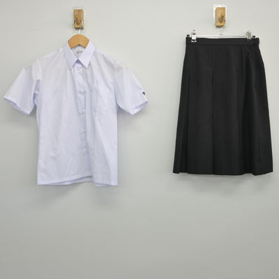 【中古】群馬県 伊勢崎商業高等学校 女子制服 2点（シャツ・スカート）sf025529