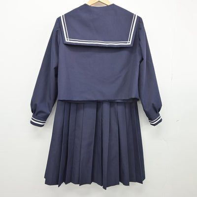 【中古】静岡県 江西中学校 女子制服 3点（セーラー服・スカート）sf025541