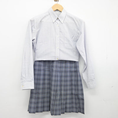 【中古】千葉県 日本体育大学柏高等学校 女子制服 3点（シャツ・シャツ・スカート）sf025549