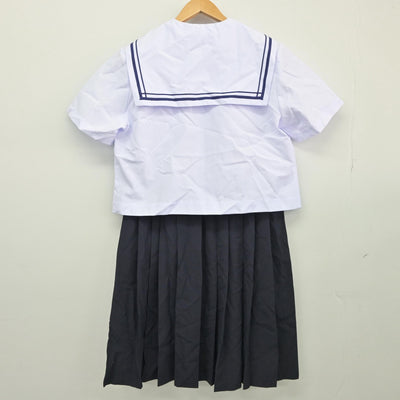 【中古】静岡県 江西中学校 女子制服 3点（セーラー服・スカート）sf025550