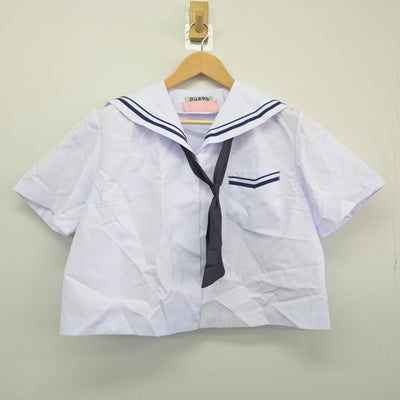 【中古】静岡県 江西中学校 女子制服 3点（セーラー服・スカート）sf025550